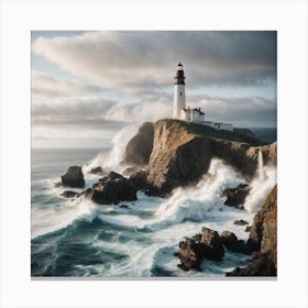 Lighthouse At Sunrise Canvas Print