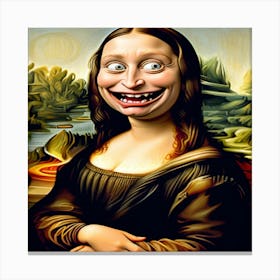 Crazy Mona Lisa Canvas Print