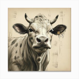 Cow Painting 2 Canvas Print