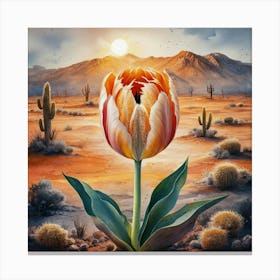 Tulip In The Desert Canvas Print