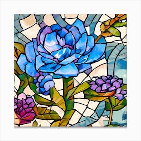 Lavender Blue Mosaic Canvas Print
