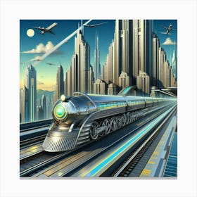 Futuristic Train 12 Canvas Print