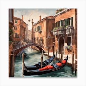 183018 Beautiful Venice Canals With Gondolas And Bridges, Xl 1024 V1 0 Canvas Print