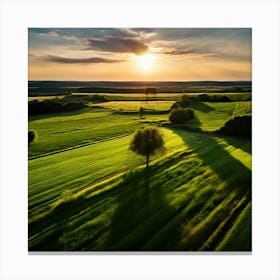 Grass Ecology No People Pasture Drone Scenic Shadow Flight Rural Scene Green Aerial View (10) Canvas Print