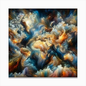 Abstract World Map 4 Canvas Print