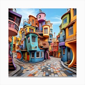 Colorful City 5 Canvas Print