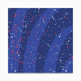 Blue And White Confetti Canvas Print