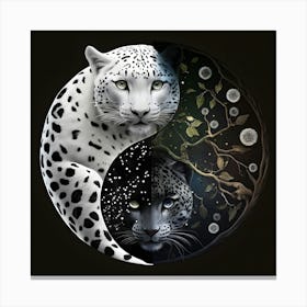 Yin Yang Leopard Canvas Print