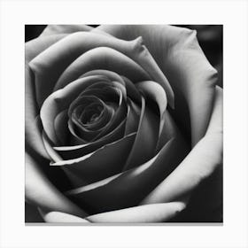 Black And White Rose Canvas Print