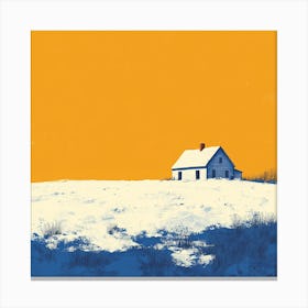 House In The Snow 3 Canvas Print