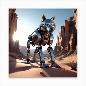 Robot Wolf Canvas Print