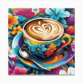 Coffee And Flowers Canvas Print