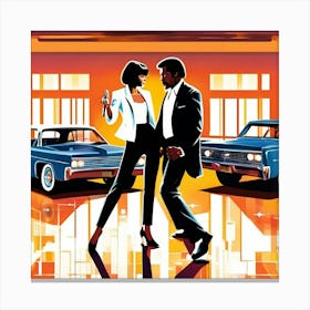 pulp fiction dancing couple Canvas Print