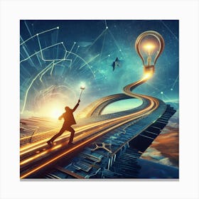 Futuristic Spaceship Canvas Print