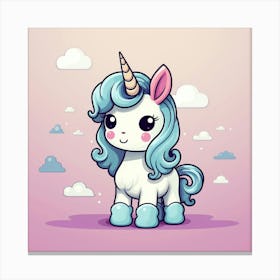 Cute Unicorn 138 Canvas Print