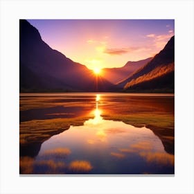 Sunrise In The Mountains 30 Canvas Print