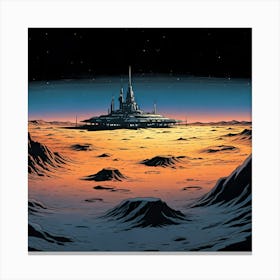 Space Cityscape Canvas Print