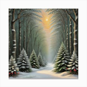 Christmas Forest Canvas Print