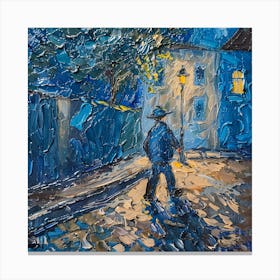 Van Gogh Style. Night Watchman at Arles Series Canvas Print