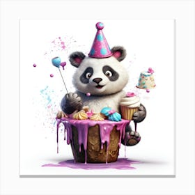 Birthday Panda 1 Canvas Print