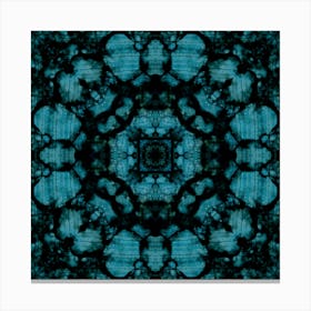 Abstract Pattern Dark Blue Indigo 3 Canvas Print