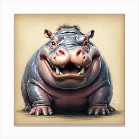 Hippo 20 Canvas Print