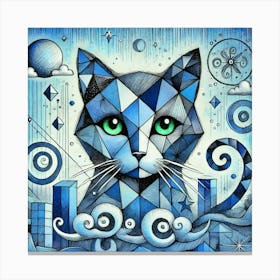 Frostbite City Cat Canvas Print