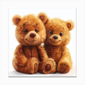 Cute Teddy Bears Canvas Print