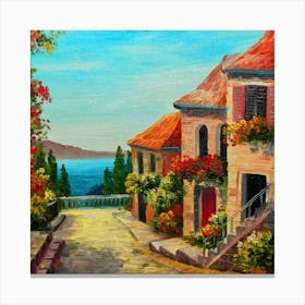 House By The Sea Canvas Print