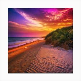 Sunset At The Beach 164 Canvas Print