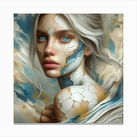 Girl With Blue Eyes 14 Canvas Print