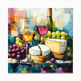 Wine And Cheese Pairing 9 Canvas Print