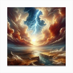 Lightning In The Sky Canvas Print