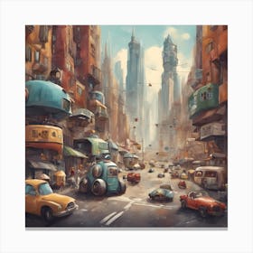 Futuristic City Canvas Print