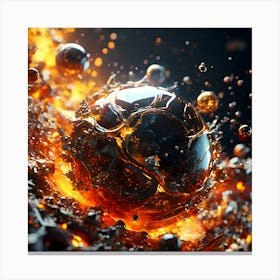 Rhythm of chaos frenetic explosion Canvas Print