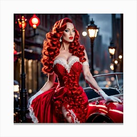 Red Haired Lady Canvas Print