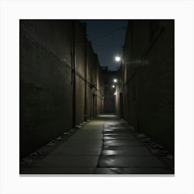 Alleyway At Night Canvas Print