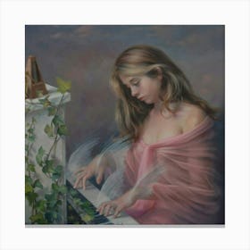 Angel Of The Piano Canvas Print