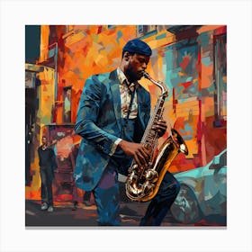 Saxophone Player 22 Canvas Print