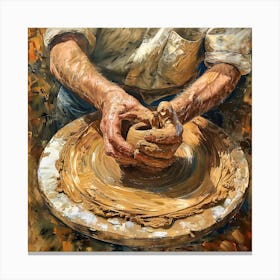 Van Gogh Style: The Potter Series 2 Canvas Print