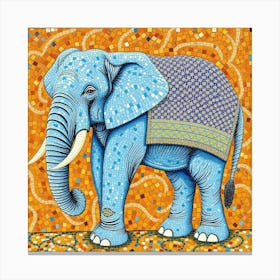 Flux Schnell A Vibrant Mosaic Artwork Depicting A Majestic Ele 0 Canvas Print