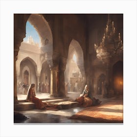 Egyptian Interior Canvas Print