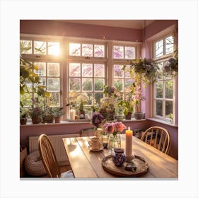 Sunny Dining Room Canvas Print