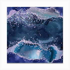 Ocean Glitter Agate Texture 04 1 Canvas Print