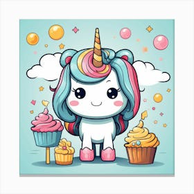 Little Unicorn 15 Canvas Print