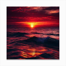Sunset Over The Ocean 184 Canvas Print
