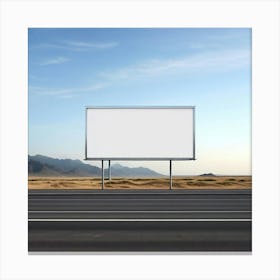 Mock Up Blank Billboard Roadside Advertising Large Outdoor Customizable Template Unprinted (39) Canvas Print