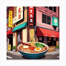 Ramen Shop Art Print 0 Canvas Print