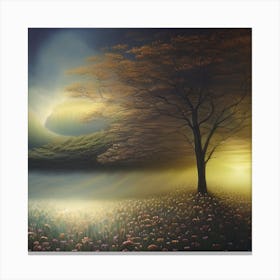 Golden Tree Canvas Print