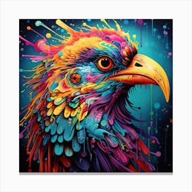 Colorful Eagle. Psychedelic Bird. Canvas Print